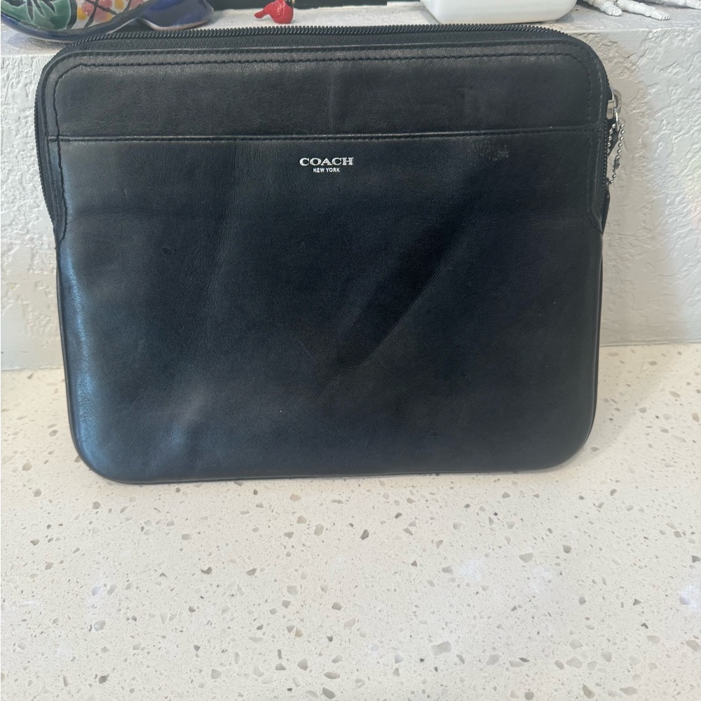 Coach Black Leather Laptop Bag - Picture 7 of 7